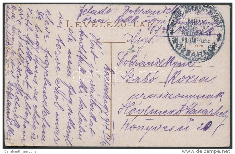 1917 K&eacute;peslap / Postcard From Disabled Hospital 'M. KIR ROKKANTK&Oacute;RH&Aacute;Z R&Oacute;ZSAHEGY' - Other & Unclassified