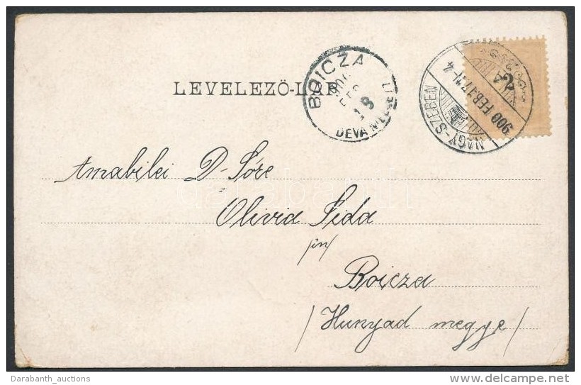 1900 LevelezÅ‘lap 2kr = 4f-rel B&eacute;rmentes&iacute;t&eacute;ssel 'NAGY-SZEBEN' - 'BIOCZA' (Erd&eacute;ly) - Other & Unclassified