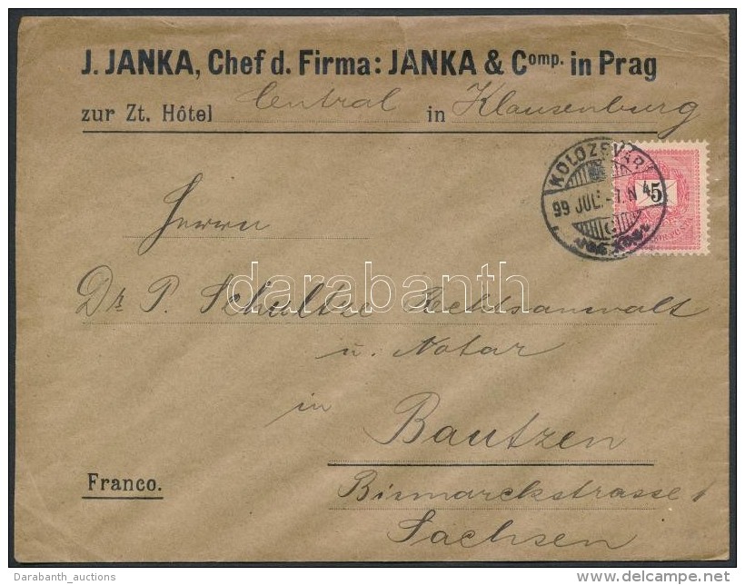 1899 C&eacute;ges Lev&eacute;l Feketesz&aacute;m&uacute; 5kr B&eacute;rmentes&iacute;t&eacute;ssel... - Other & Unclassified