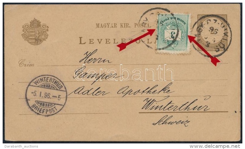 1881 D&iacute;jjegyes 2kr LevelezÅ‘lap Sz&iacute;nessz&aacute;m&uacute; 3kr... - Other & Unclassified