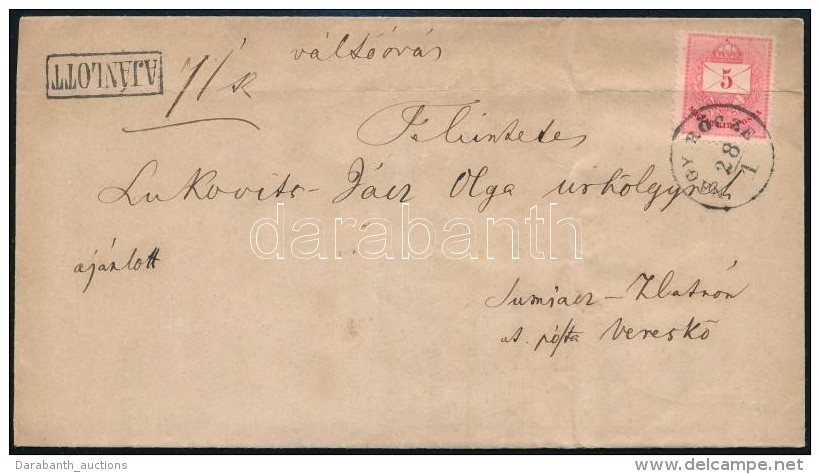 1879 Aj&aacute;nlott Lev&eacute;l Sz&iacute;nessz&aacute;m&uacute; 5kr &eacute;s 10kr... - Other & Unclassified