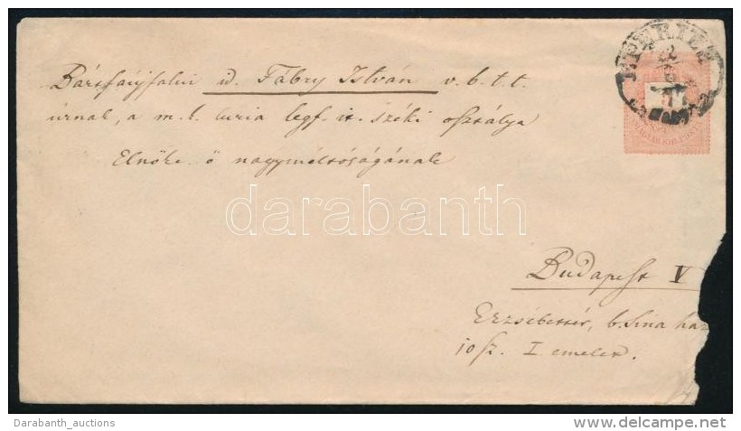 1877 D&iacute;jjegyes Lev&eacute;l 'EPERIES' - Budapest - Other & Unclassified