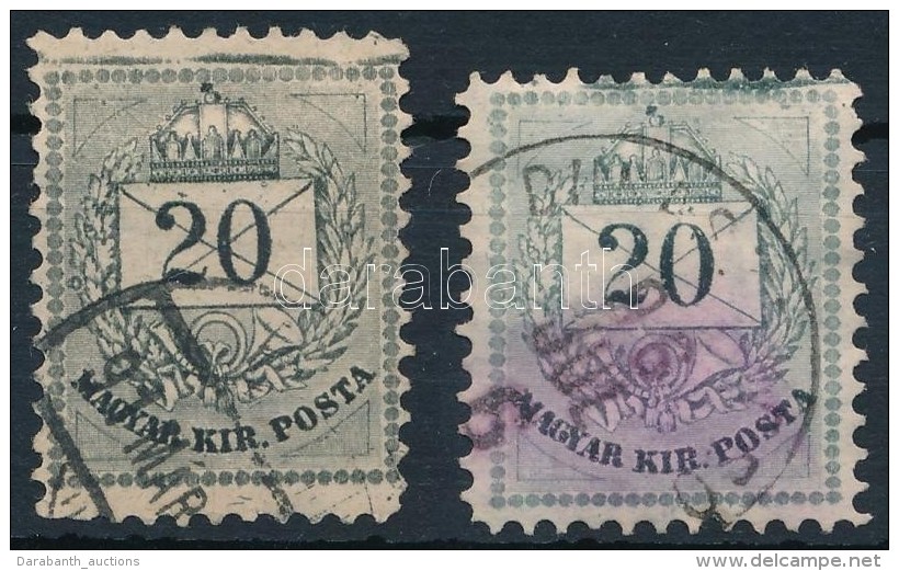 O 1881 Sz&iacute;nessz&aacute;m&uacute; 2 X 20kr Lemezt&ouml;r&eacute;s, Szeg&eacute;lyl&eacute;c Nyomat - Other & Unclassified