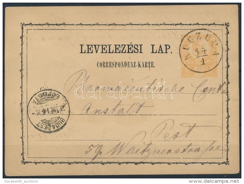 1874 D&iacute;jjegyes LevelezÅ‘lap / PS-card 'KUCZURA' - 'BUDAPEST' - Altri & Non Classificati