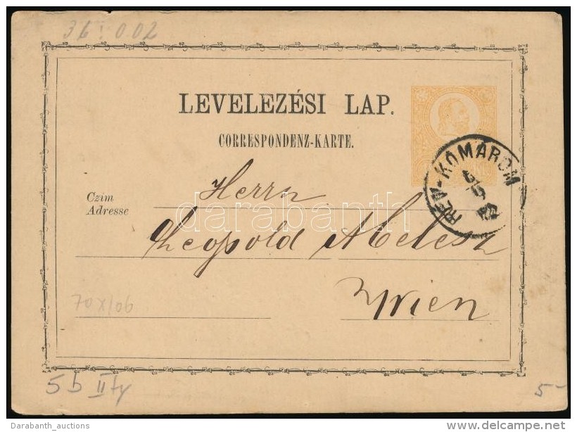 1872 D&iacute;jjegyes LevelezÅ‘lap / PS-card 'R&Eacute;V-KOM&Aacute;ROM' - Other & Unclassified