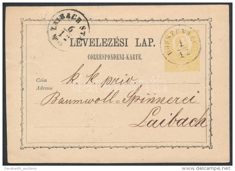 O 1871 D&iacute;jjegyes LevelezÅ‘lap ,,HOSSZUFALU' - Other & Unclassified