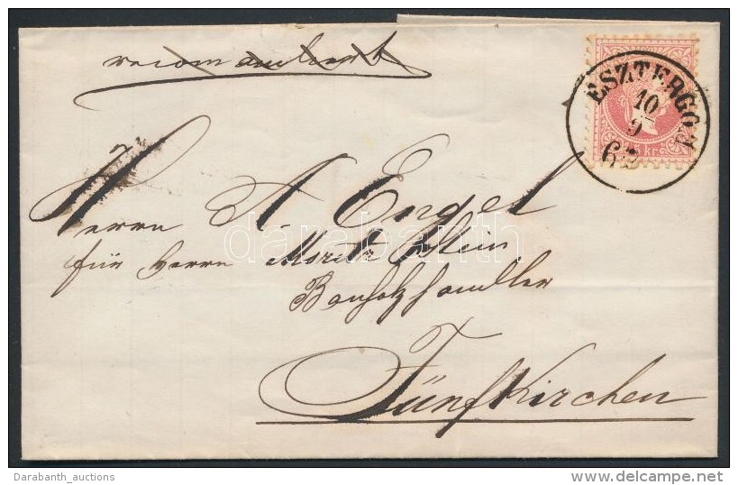 1867 3kr Lev&eacute;len / On Cover 'ESZTERGOM' - F&uuml;nfkirchen - Other & Unclassified