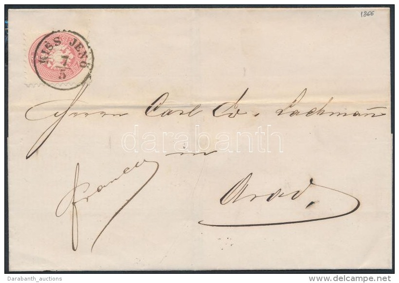 1866 5kr Lev&eacute;len / On Cover 'KISS JENÅ' - 'ARAD' - Other & Unclassified