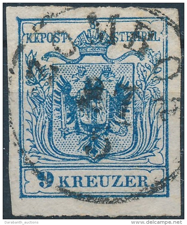 O 1850 9kr HP III. 'ZOMBOR' (kis Sarokt&ouml;r&eacute;s / Corner Fold) - Other & Unclassified