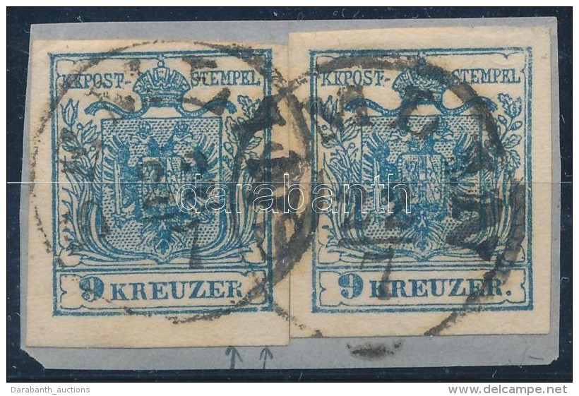 1850 2 X 9kr MP IIIb Teljes / &oacute;ri&aacute;si Sz&eacute;lekkel, Lemezhib&aacute;val / With Nice / Large... - Other & Unclassified