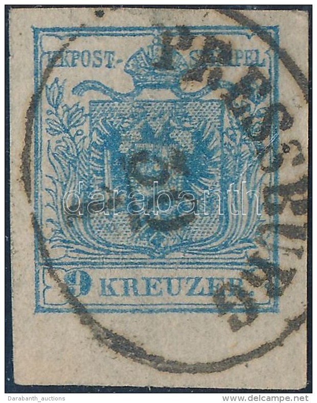 O 1850 9kr HP III Sz&eacute;p / &oacute;ri&aacute;si Sz&eacute;lekkel / With Nice Large Margins 'PRESSBURG' - Other & Unclassified