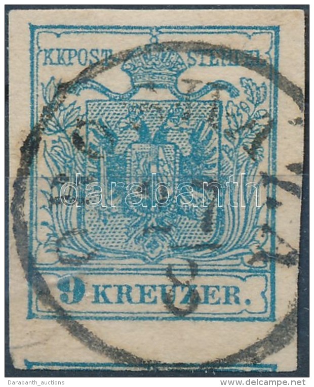 O 1850 9kr MP III.b. Kartonpap&iacute;r / Thick Paper 0,12 Mm 'OROSH&Aacute;ZA' (als&oacute; Vonalon Kis... - Altri & Non Classificati