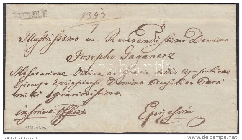 1846 Ex Offo 'VIZSOLY' - Eperjes - Altri & Non Classificati