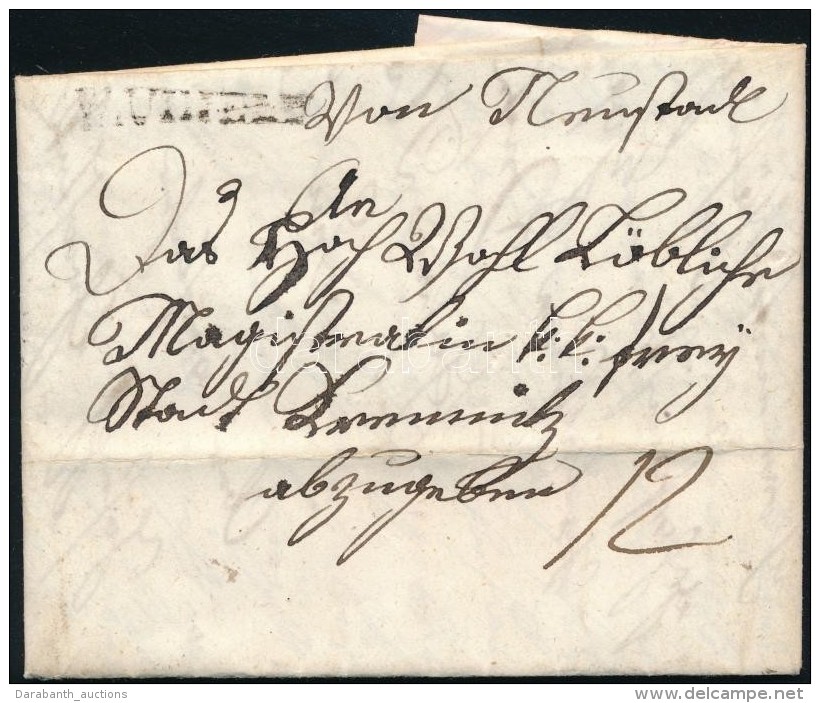 1842 Port&oacute;s Lev&eacute;l / Unpaid Cover 'W:UIHELY' - Other & Unclassified