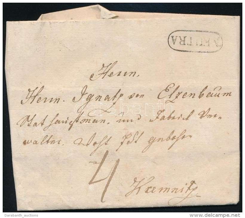 1835 Port&oacute;s Lev&eacute;l / Unpaid Cover 'NEUTRA' - Other & Unclassified