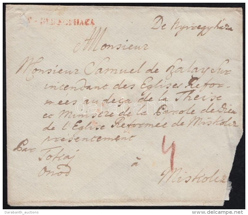 1787 Port&oacute;s Lev&eacute;l Piros / Red 'V. NY&Iacute;REGYH&Aacute;ZA' - Miskolcz - Other & Unclassified