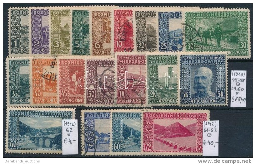 * O 1910-1912 Klasszikus &ouml;ssze&aacute;ll&iacute;t&aacute;s, 20 Db B&eacute;lyeg (Mi EUR 132,-) - Other & Unclassified