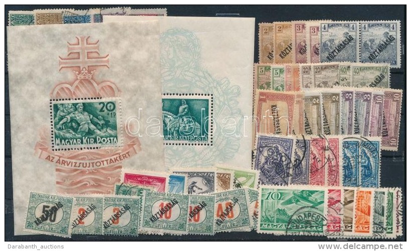 ** O 1918-1940 7 Db Sor + 2 Blokk Stecklapon (12.000) - Other & Unclassified