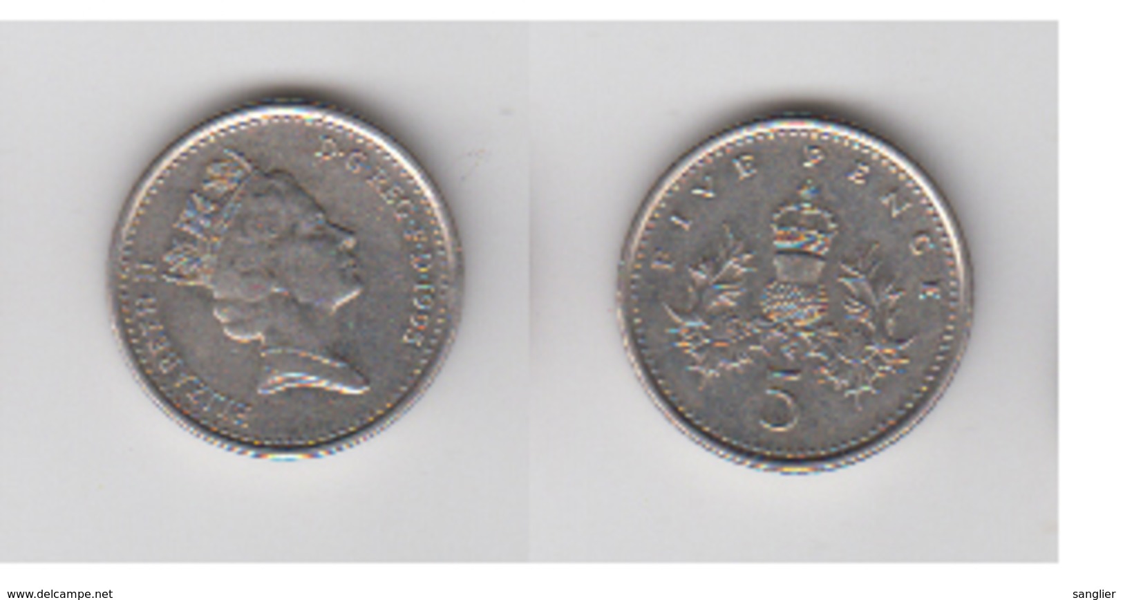 GRANDE BRETAGNE - 5 PENCE 1995 - 5 Pence & 5 New Pence