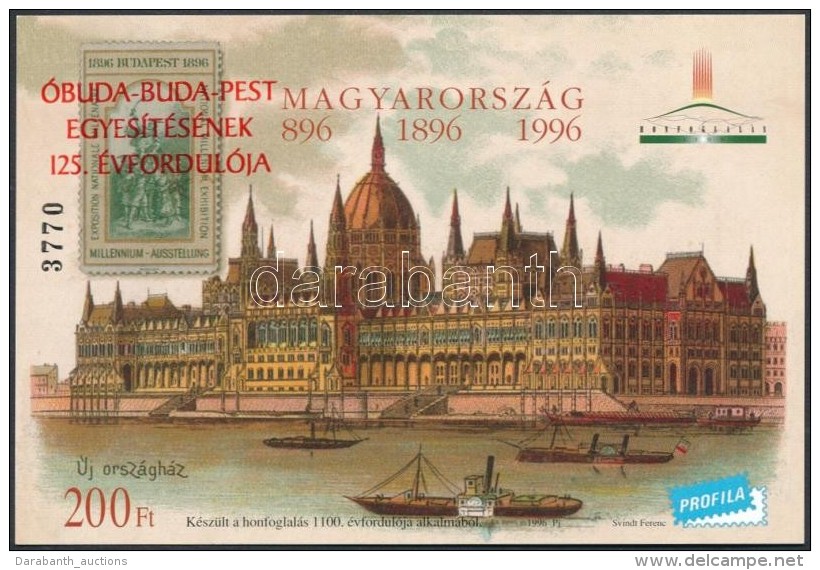 ** 1998/K6a 25 Db &Oacute;buda-Buda-Pest Karton Eml&eacute;k&iacute;v Piros Fel&uuml;lnyom&aacute;ssal (50.000) - Other & Unclassified