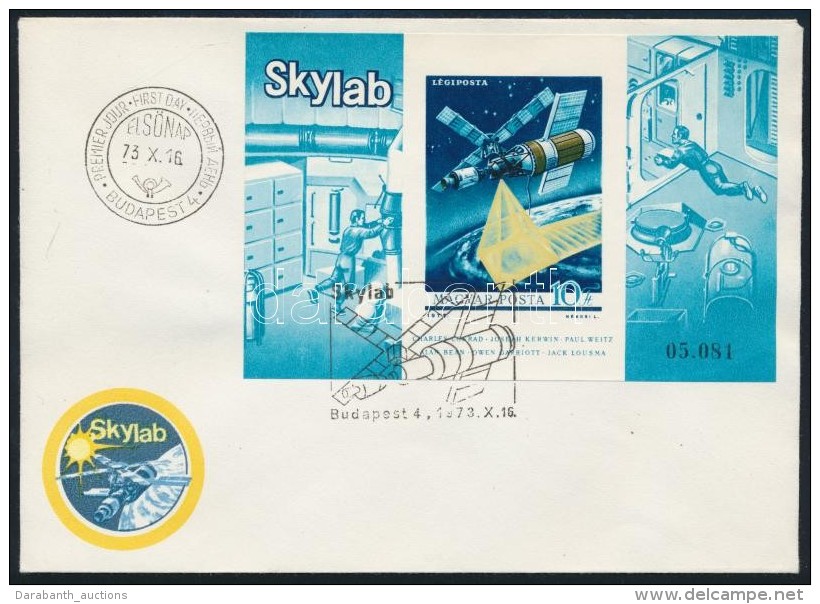 1973 Skylab V&aacute;gott Blokk FDC-n - Other & Unclassified