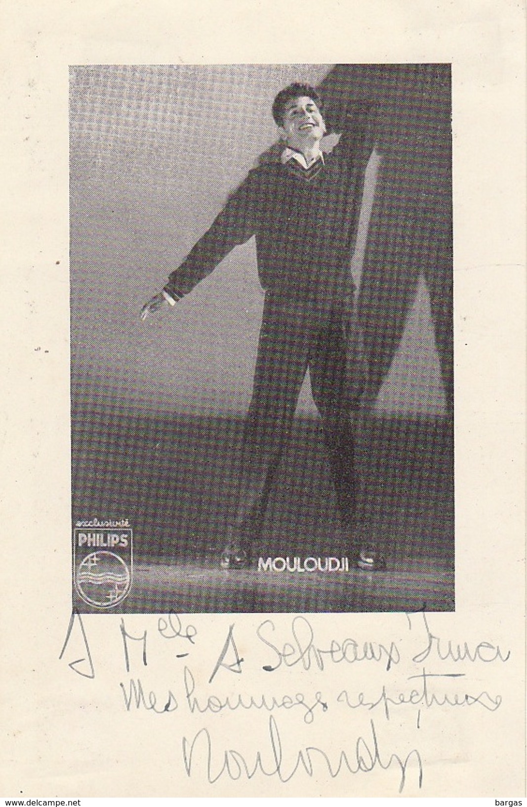 Autographe De Mouloudji 1953 - Autres & Non Classés