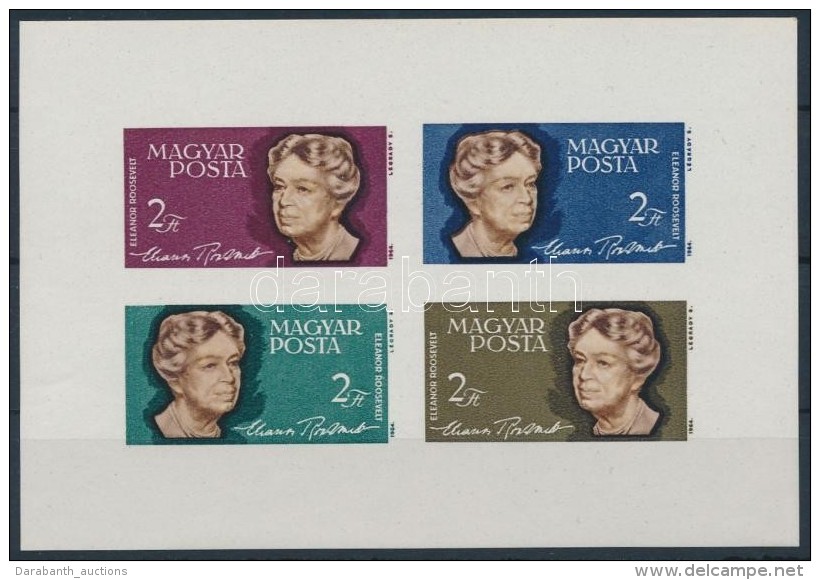 ** 1964 Eleanor Roosevelt V&aacute;gott Blokk (4.000) - Other & Unclassified