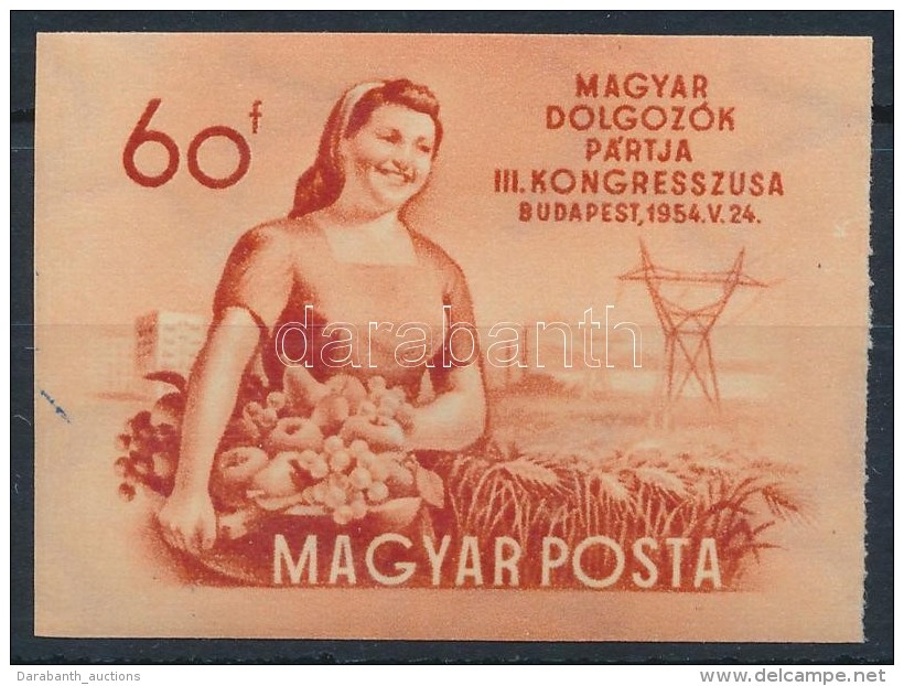 ** 1954 MDP Kongresszus V&aacute;gott B&eacute;lyeg (8.000) - Other & Unclassified