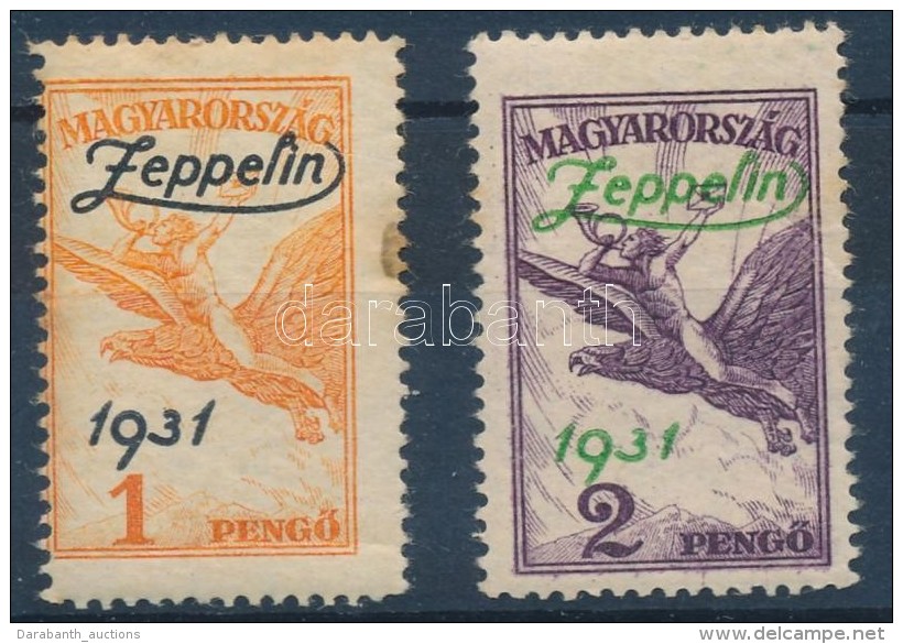 ** 1931 Zeppelin Sor (24.000) (1P Rozsda, Folt/ Stain/ 2P R&aacute;nc/ Crease) - Other & Unclassified