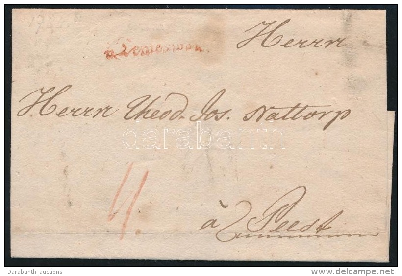 1784 Port&oacute;s Lev&eacute;l / Cover With Postage Due Piros / Red 'v.Temeswar' (Gudlin 400 Pont)  - Pest - Autres & Non Classés