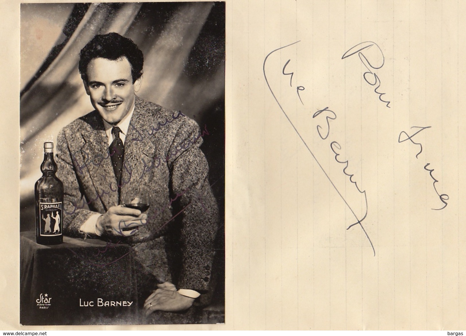 Autographe De Luc Barney - Autres & Non Classés