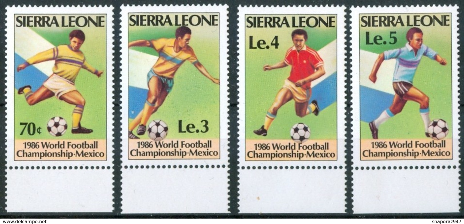 1986 Sierra Leone "Mexico 86" Coppa Del Mondo World Cup Calcio Football Set MNH** RR69 - 1986 – México