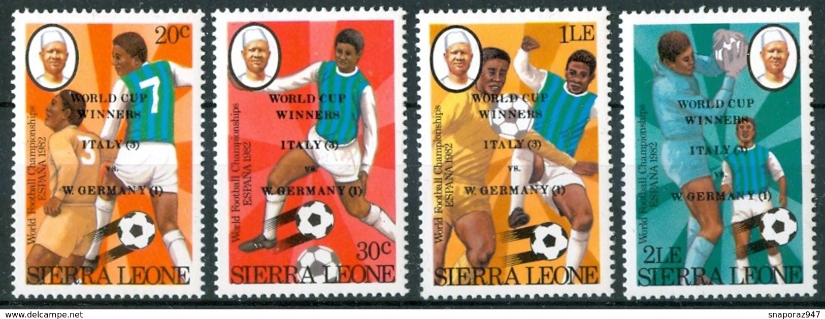1982 Sierra Leone "Espana 82" Coppa Del Mondo World Cup Calcio Football Set MNH** RR72 - 1982 – Espagne