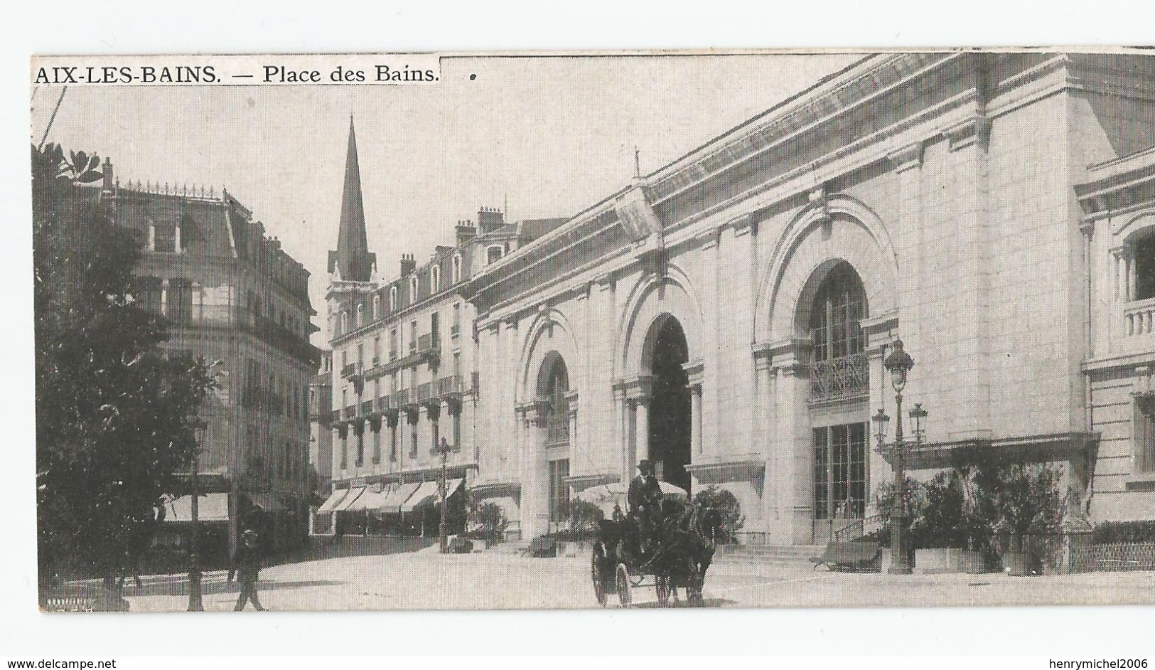 73 Savoie - Aix Les Bains Place Des Bains 6,7x13,8 Cm - Aix Les Bains