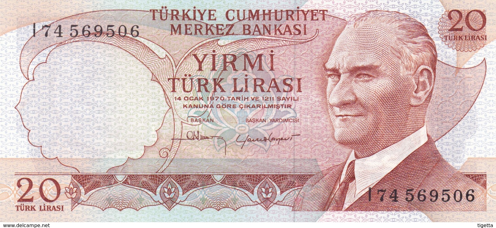 TURCHIA  20 LIRASI  1970  FDS - Turquie