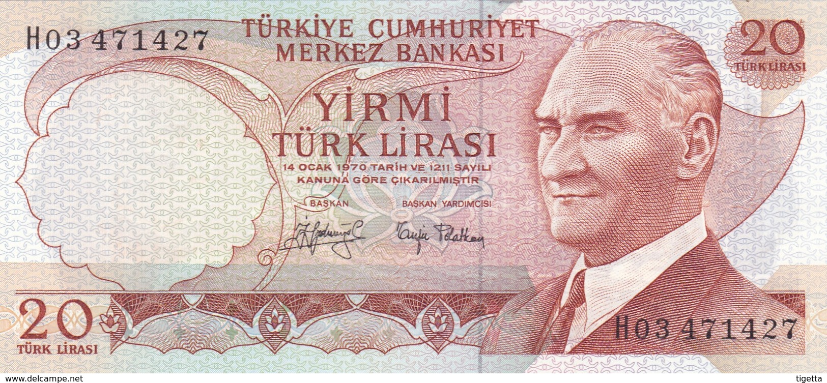 TURCHIA  20 LIRASI  1970  FDS - Turkey