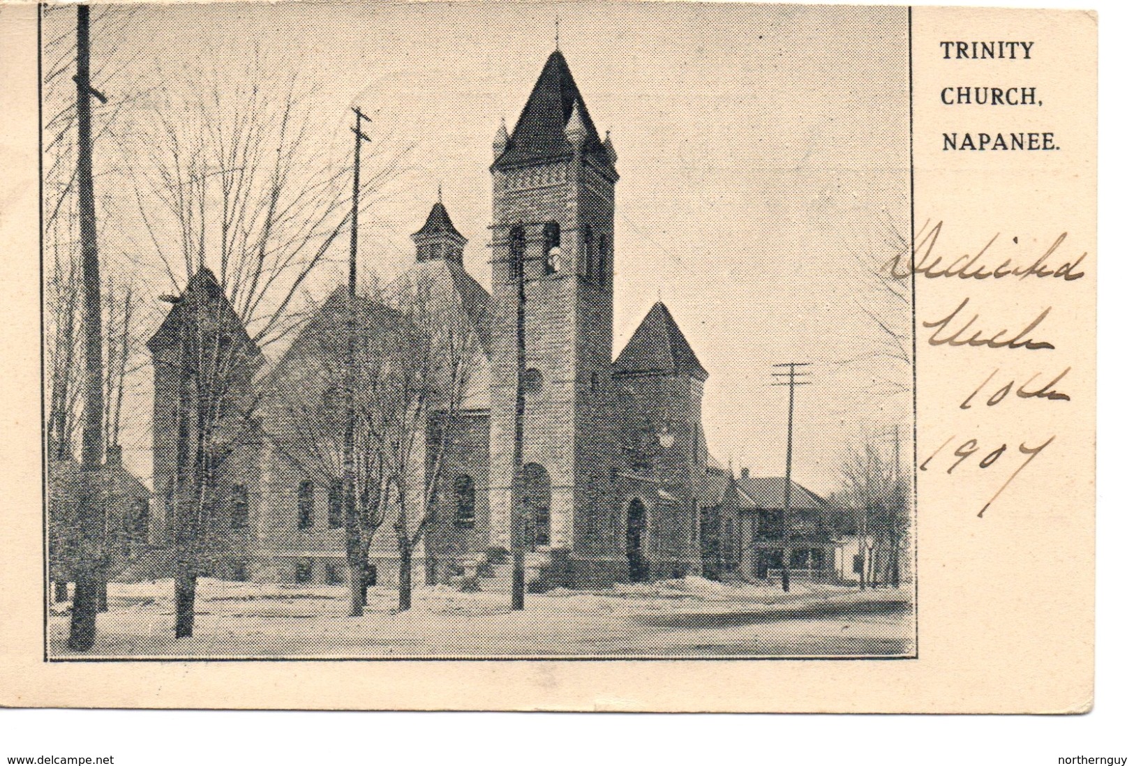 NAPANEE, Ontario, Canada, Trintity Church, 1907 Beaver Office Postcard, L&A County - Other & Unclassified