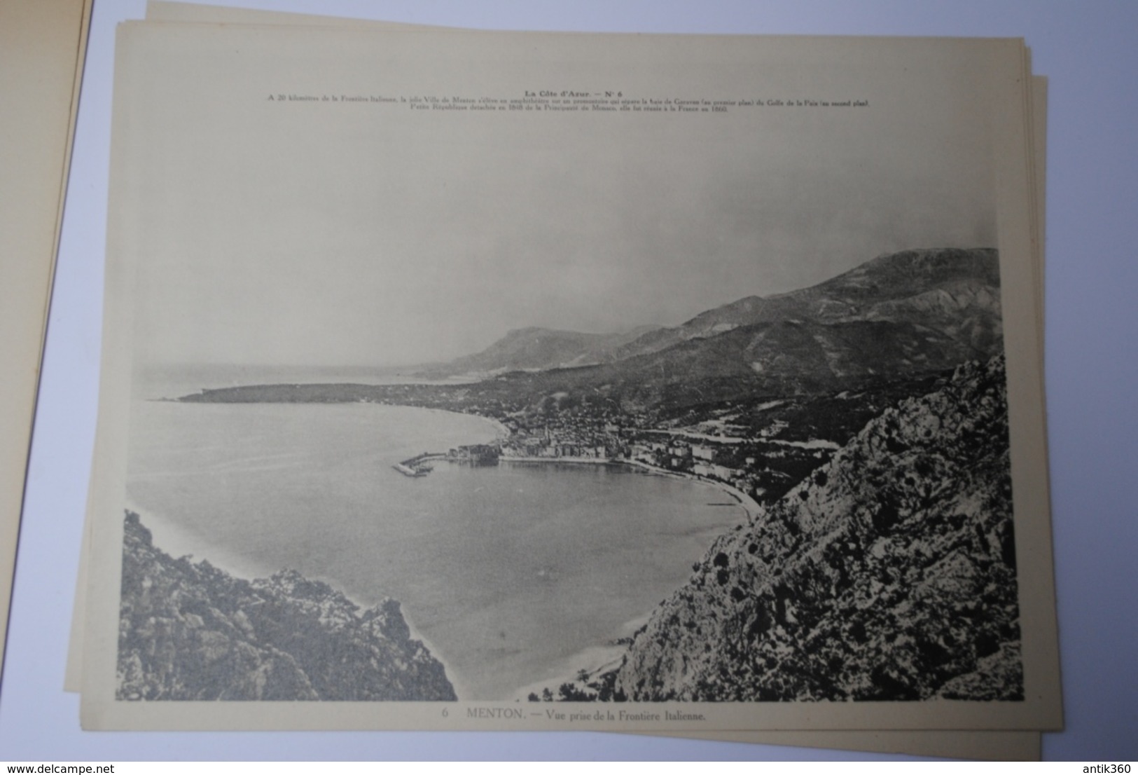 Rare lot de 10 Vues géantes type CPA LA COTE D'AZUR L'enseignement par l'Aspect Baylet NICE MONACO VILLEFRANCHE CANNES..