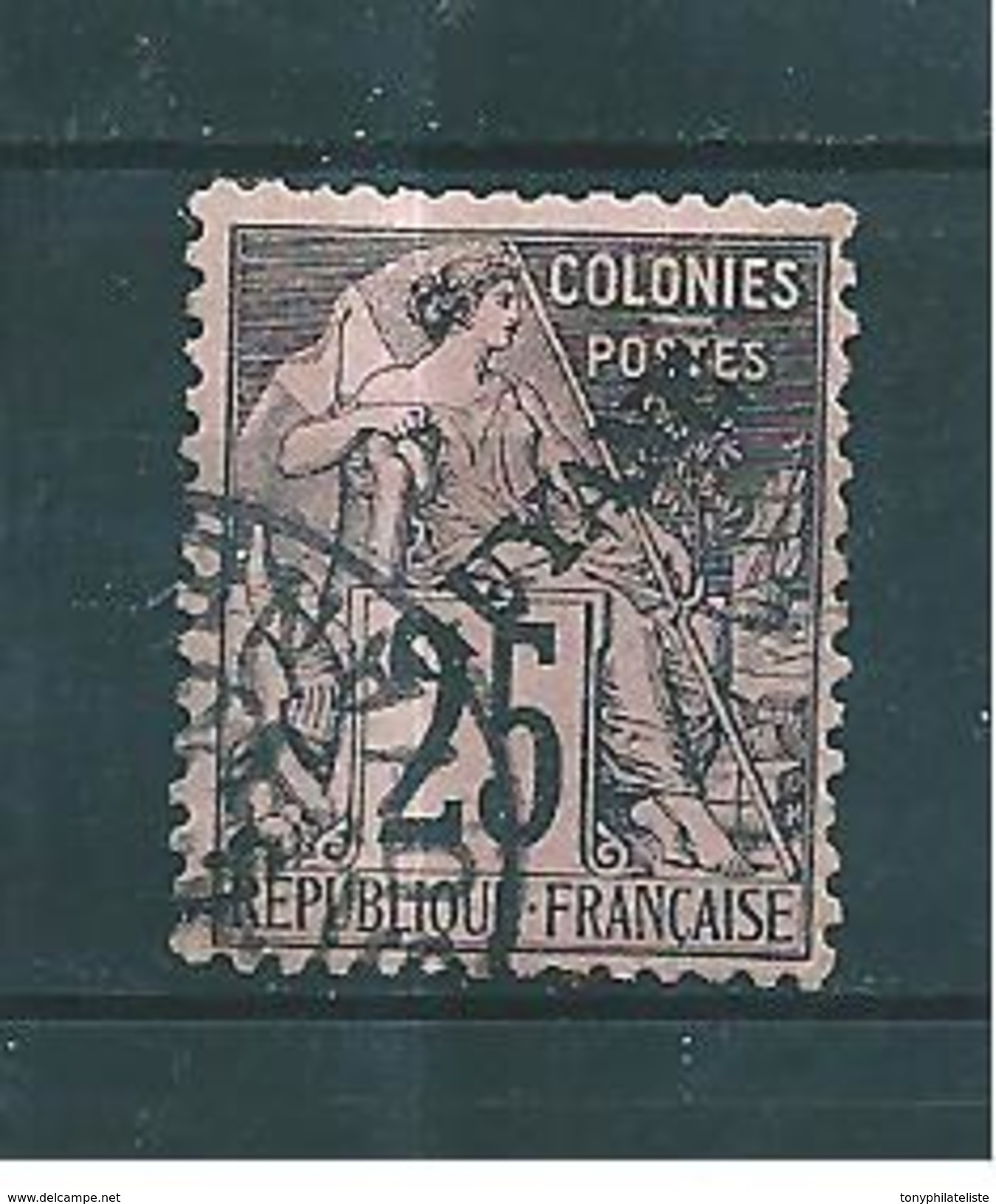 Timbre De Guyane De 1892  N°23  Oblitéré - Neufs