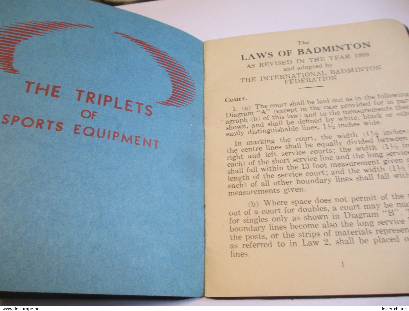 Fascicule/Sports/Official Rules Badminton And Table Tennis Rules /Canadian Badminton Assoc/Toronto/Canada/1948    SPO110 - 1950-Now