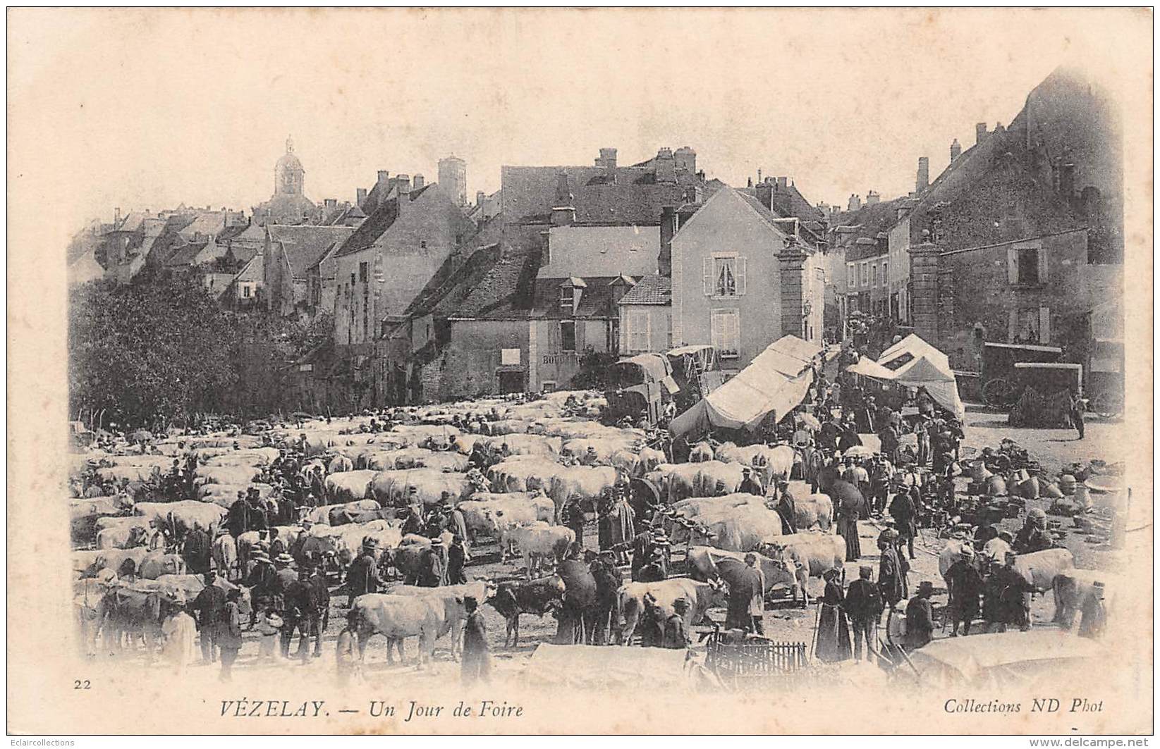 Vezelay       89     Un Jour De Foire. Marché Aux Bestiaux       (voir Scan) - Vezelay