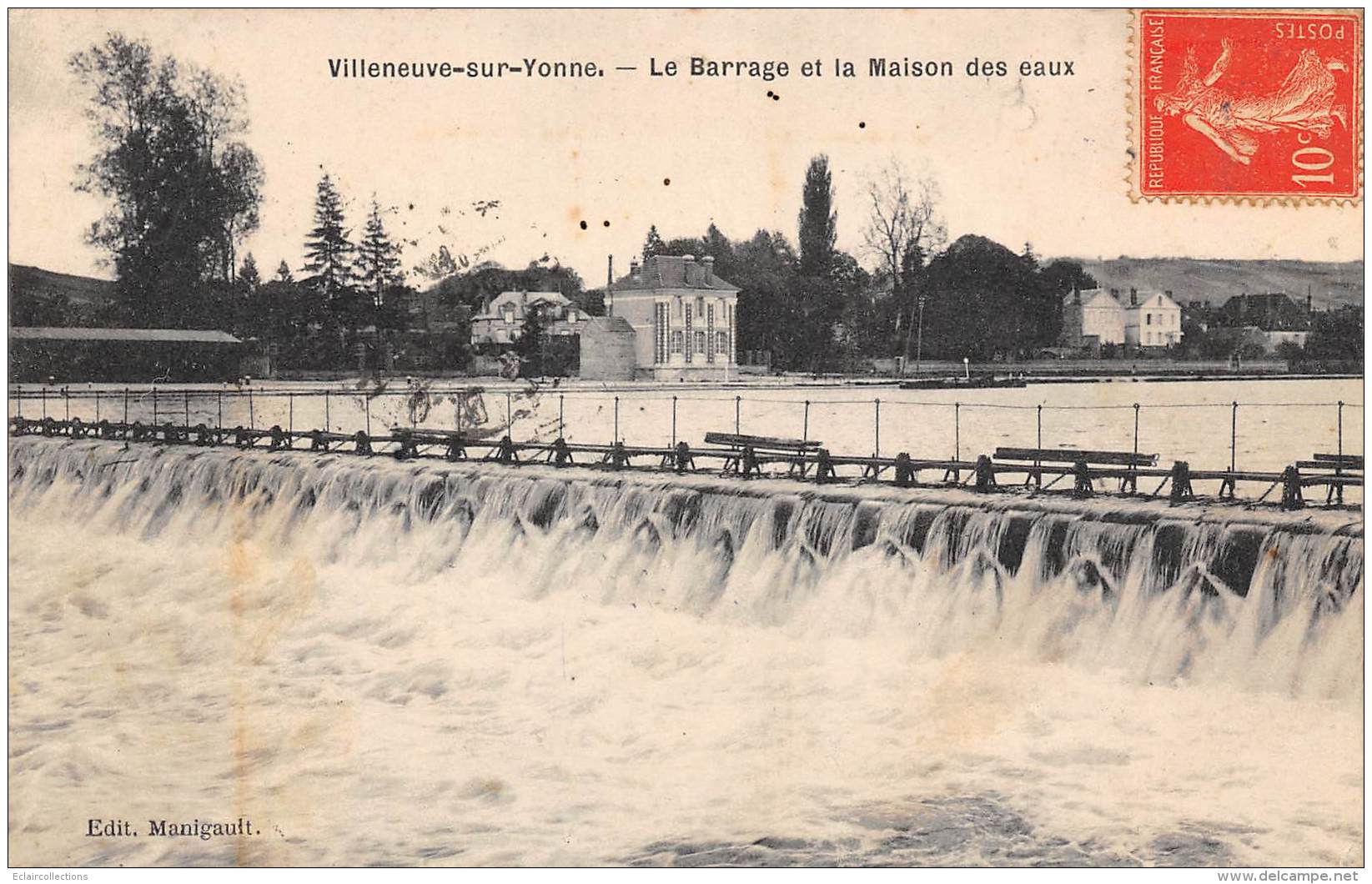 Villeneuve Sur Yonne       89   Le Barrage Et La Maison Des Eaux     (voir Scan) - Villeneuve-sur-Yonne