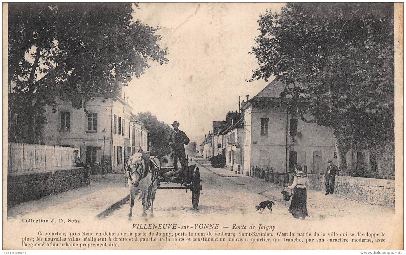 Villeneuve Sur Yonne       89    Rue De Joigny     (voir Scan) - Villeneuve-sur-Yonne