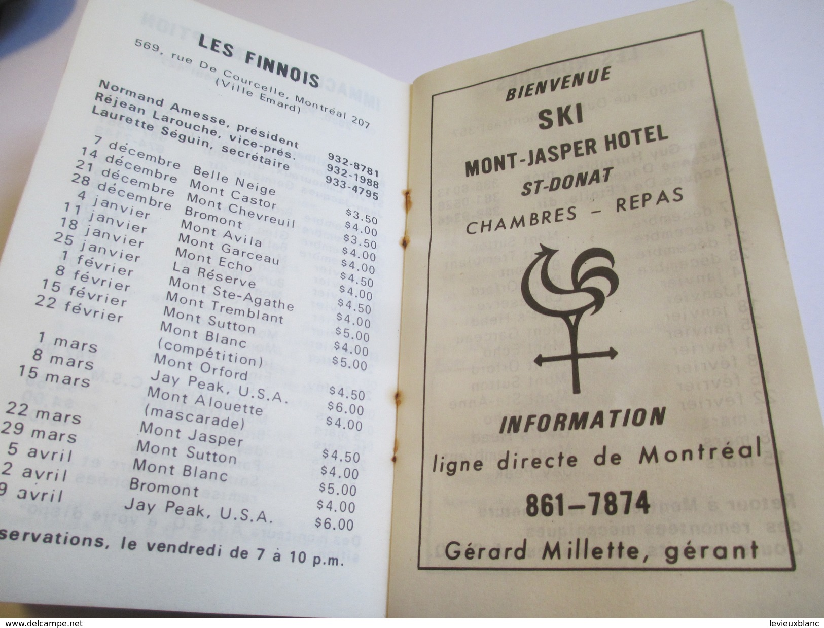 Fascicule/Sports/Passeport Pour Le Monde Du Ski/Assoc.des Clubs De Ski De Montréal/Canada/1970    SPO111 - 1950-Heden