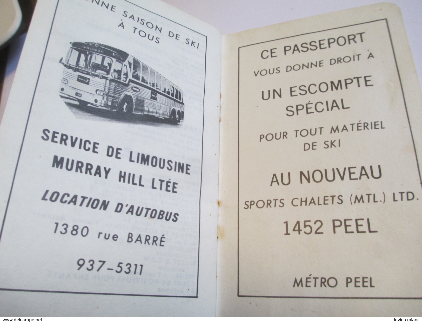 Fascicule/Sports/Passeport pour le monde du Ski/Assoc.des Clubs de Ski de Montréal/Canada/1970    SPO111