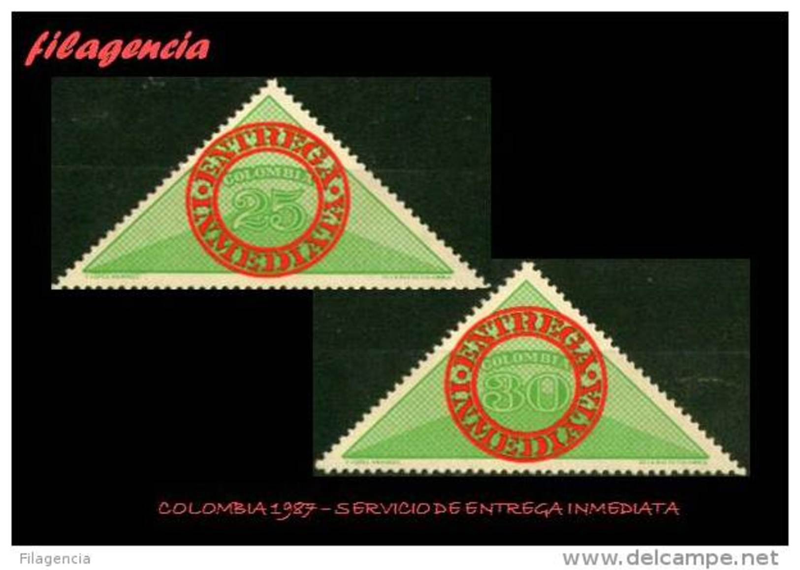 AMERICA. COLOMBIA MINT. 1987 SERVICIO DE ENTREGA INMEDIATA - Colombia