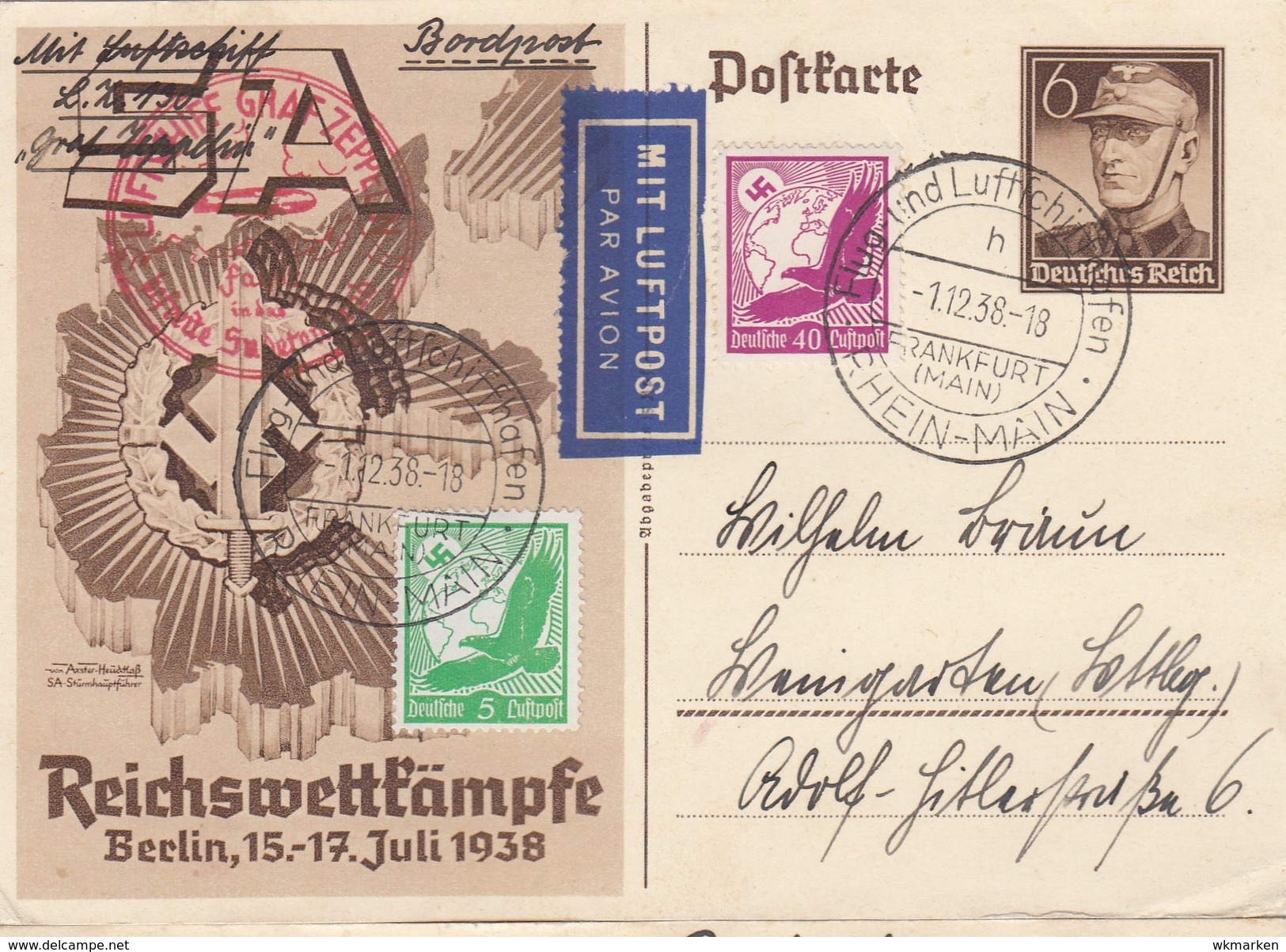 DR, 3 Belege Zeppelinpost Mit Versch. Frankaturen, LZ 129 Und LZ 130, Ansehen - Briefe U. Dokumente