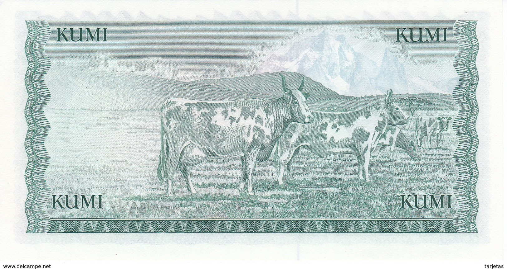 BILLETE DE KENIA DE 10 KUMI DEL AÑO 1978 VACA-COW   (BANKNOTE) SIN CIRCULAR-UNCIRCULATED - Kenia