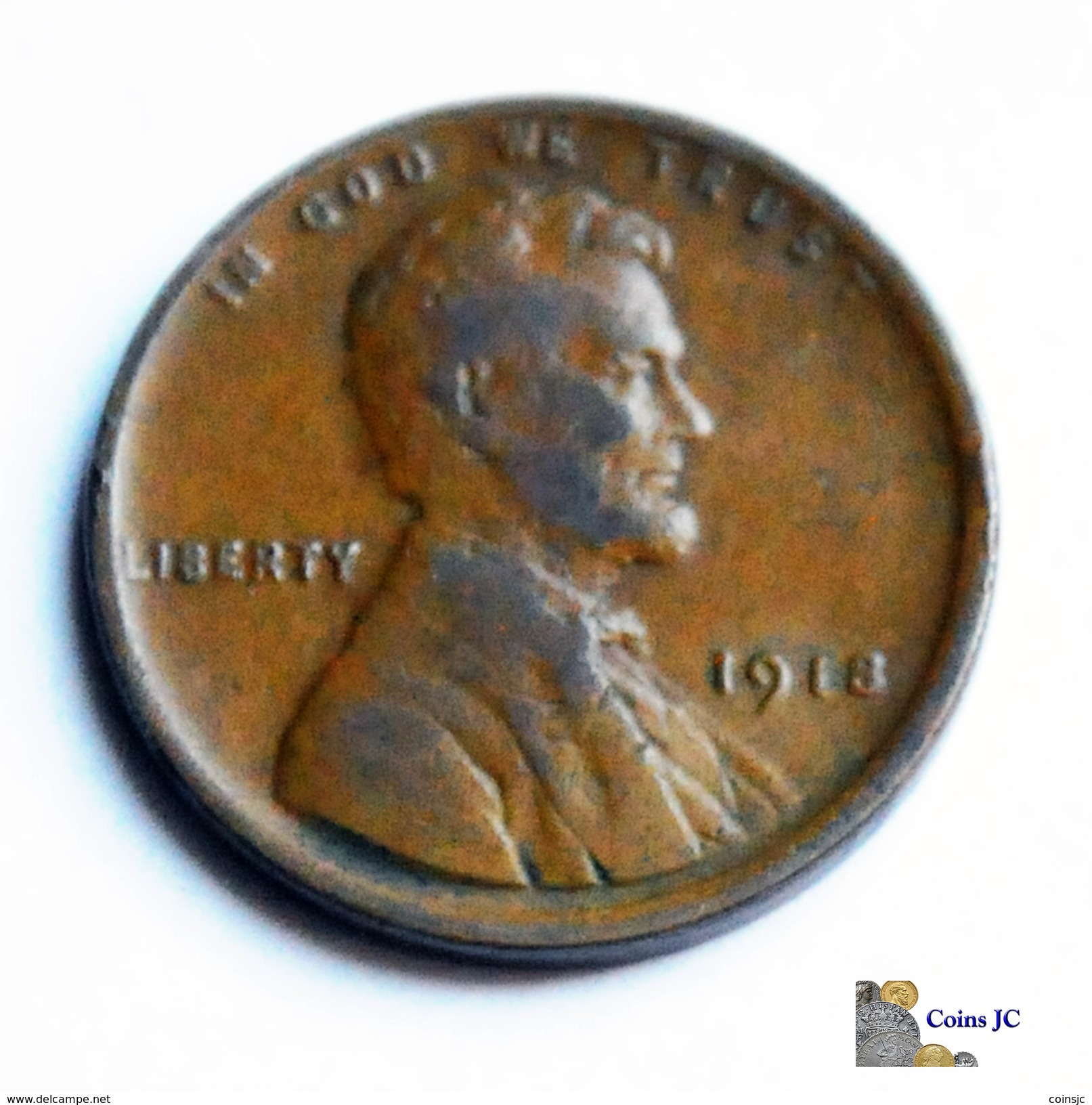 US - 1 Cent - Lincoln - 1918 - 1909-1958: Lincoln, Wheat Ears Reverse