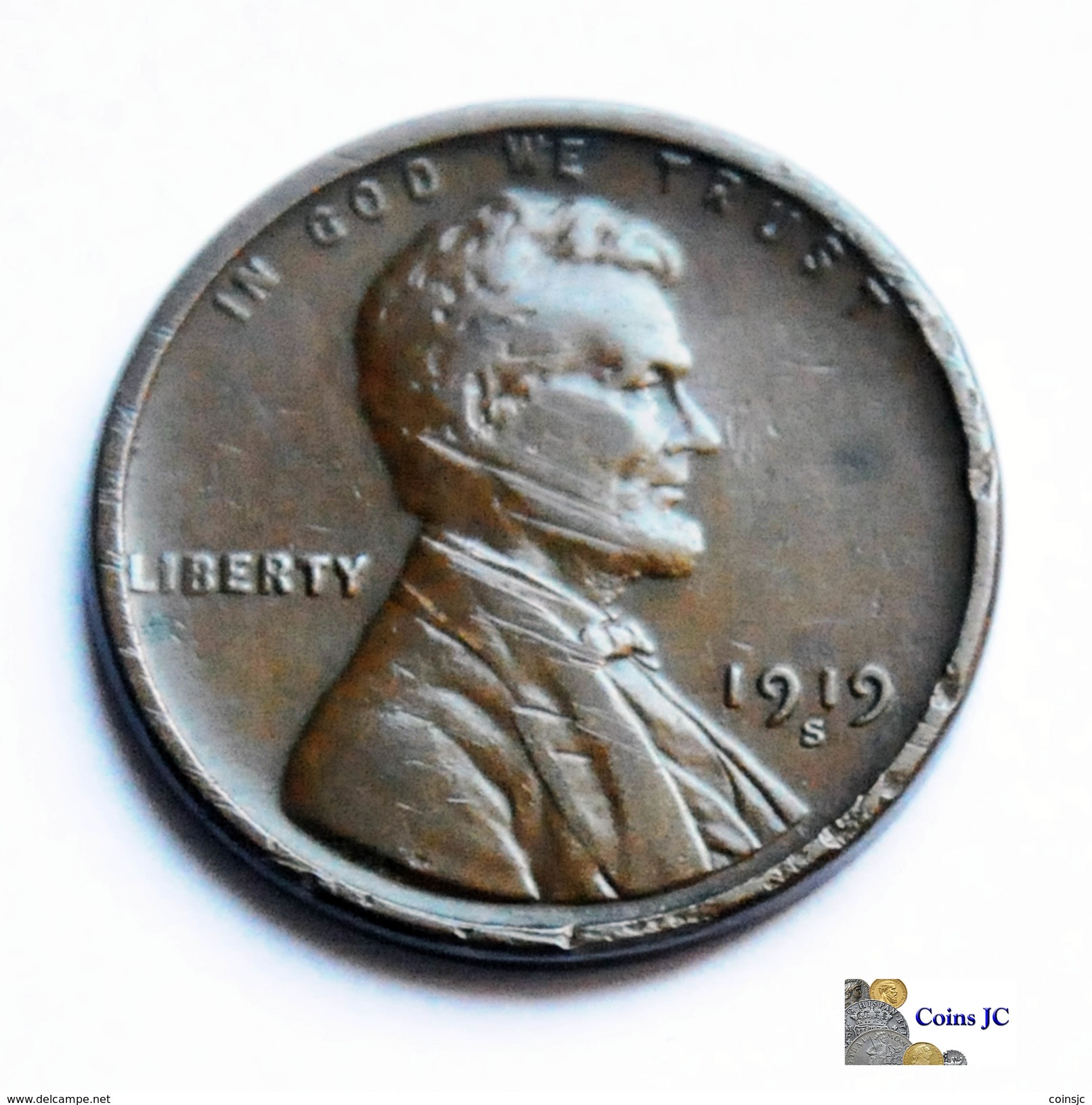 US - 1 Cent - Lincoln - 1919 S - 1909-1958: Lincoln, Wheat Ears Reverse